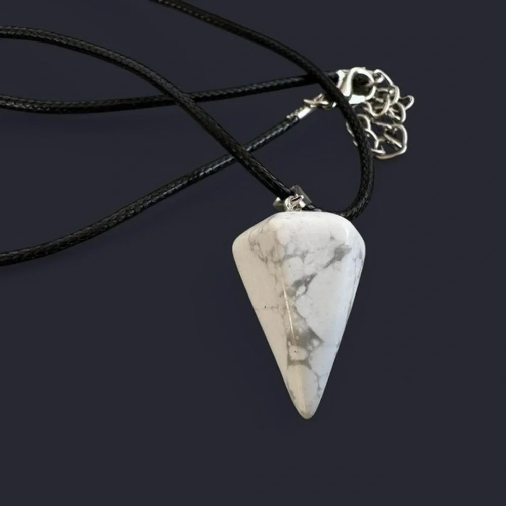 Magnesite Pyramid Pendant Necklace